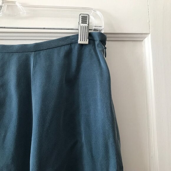 Eileen Fisher | Blue Silk Midi Skirt - Picture 2 of 11